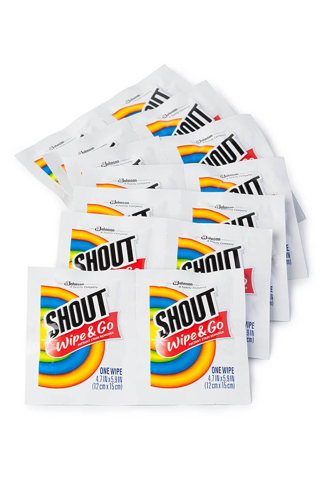 SC Johnson Shout® 686661 Instant Stain Remover Wipes - 80/Case